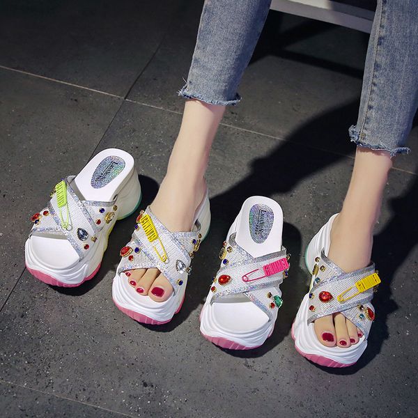 slippers casual women's shoes with platform pantofle heeled mules increased internal slides flat 2020 summer heels high, Black
slippers casual women's shoes with platform pantofle heeled mules increased internal slides flat 2020 summer heels high, Black