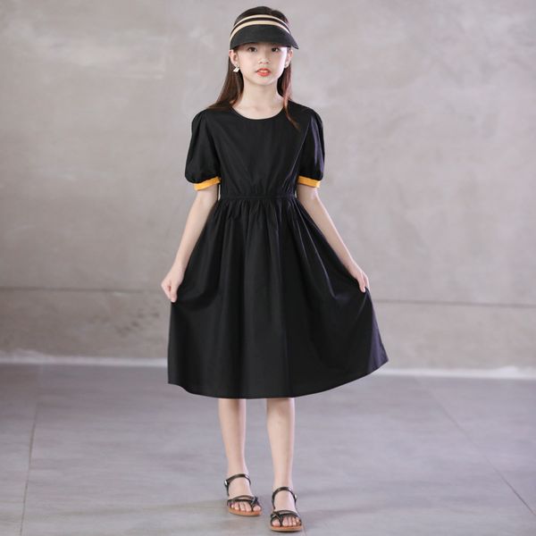 big girls elegant dress children summer girls clothing retro lantern sleeve kid princess dress casual cotton dress, #8911, Red;yellow
big girls elegant dress children summer girls clothing retro lantern sleeve kid princess dress casual cotton dress, #8911, Red;yellow