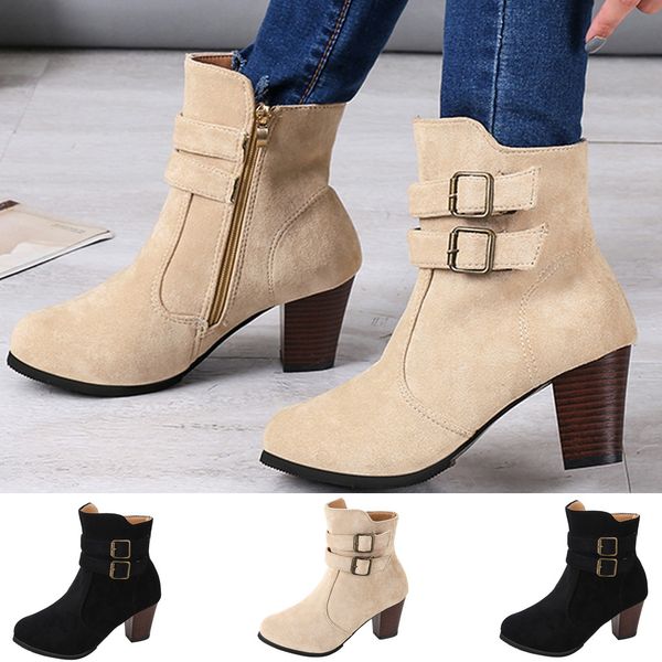 high heels platform botas mujer invierno corta women's rome plus size side zipper with belt buckle chunky heels boots shoes #4gh, Black
high heels platform botas mujer invierno corta women's rome plus size side zipper with belt buckle chunky heels boots shoes #4gh, Black