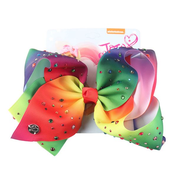 8" rainbow jojo bows hair clips for girls hairgrips hair accessories kids handmade boutique knot jumbo large bows, Slivery;white
8" rainbow jojo bows hair clips for girls hairgrips hair accessories kids handmade boutique knot jumbo large bows, Slivery;white