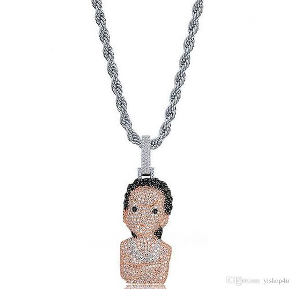 14k gold plated icy huey icy riley boondocks pendant necklace mens micro pave cubic zirconia with 24inch rope chain, Silver
14k gold plated icy huey icy riley boondocks pendant necklace mens micro pave cubic zirconia with 24inch rope chain, Silver
