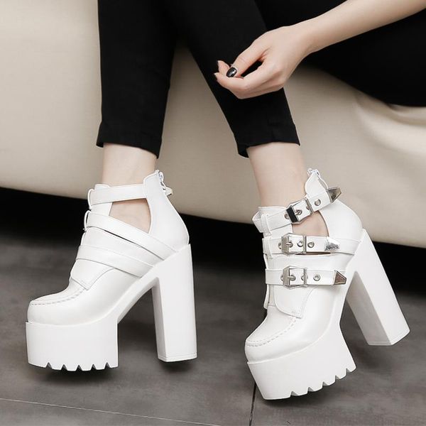 european and american nightclub high heels 2018 new crude with super high heel womens boots waterproof platform ankle boots, Black
european and american nightclub high heels 2018 new crude with super high heel womens boots waterproof platform ankle boots, Black