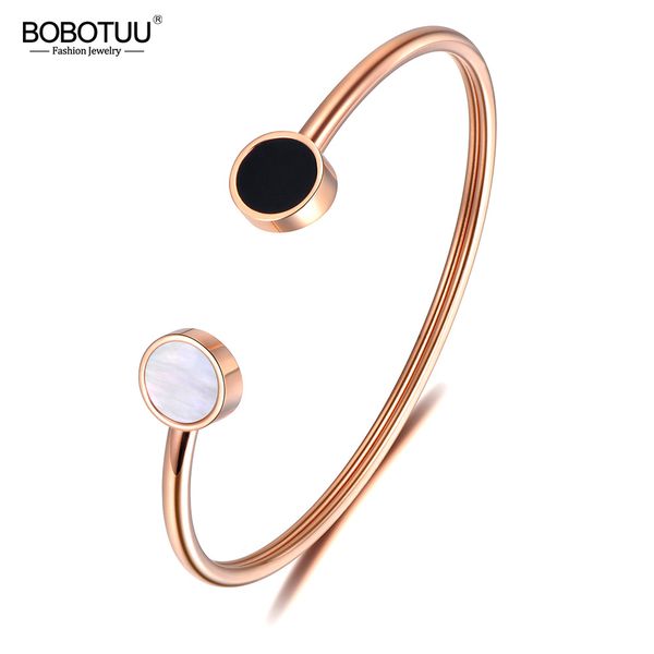 bobotuu stainless steel bangle white & black shell rose gold color bracelet & bangle simple design chirstmas gift bb18175
bobotuu stainless steel bangle white & black shell rose gold color bracelet & bangle simple design chirstmas gift bb18175