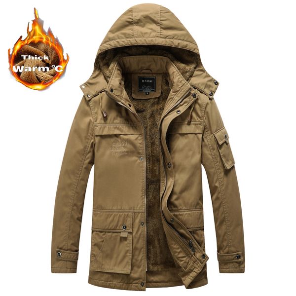 warm hooded coat winter parka men jacket coat male thick cotton-padded windbreaker warm -30 degrees snow overcoat, Black;brown 
warm hooded coat winter parka men jacket coat male thick cotton-padded windbreaker warm -30 degrees snow overcoat, Black;brown