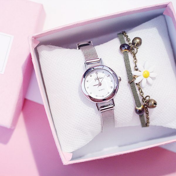 silver watch women stainless steel mesh strap ladies bracelet watches fashion quartz watch clock zegarek damski, Slivery;brown
silver watch women stainless steel mesh strap ladies bracelet watches fashion quartz watch clock zegarek damski, Slivery;brown