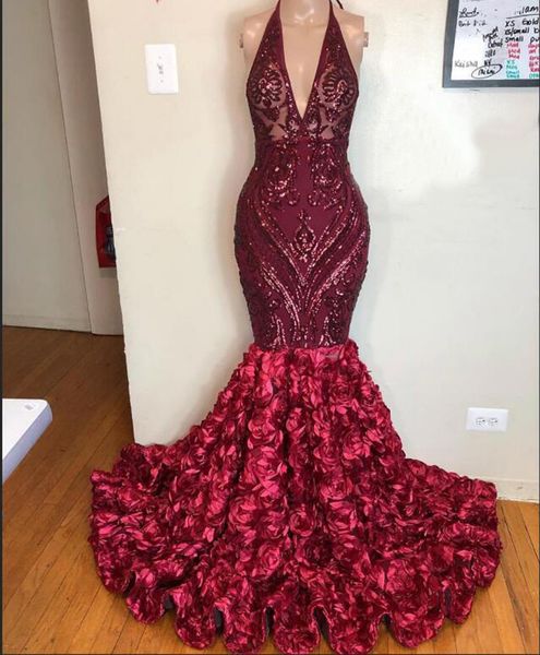 burgundy mermaid prom dresses long 2019 real sample sparkly sequin v-neck with halter 3d flowers backless prom dress, White;black
burgundy mermaid prom dresses long 2019 real sample sparkly sequin v-neck with halter 3d flowers backless prom dress, White;black