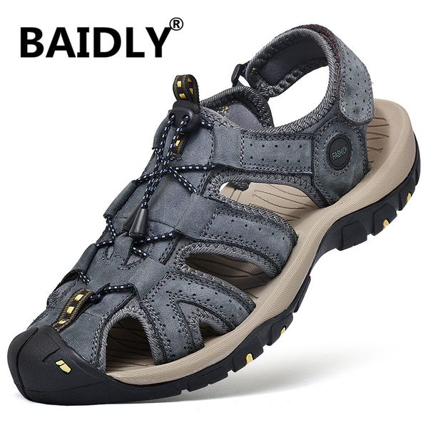 genuine leather men sandals breathable summer quality beach slippers fashion casual sneakers outdoor beach shoes men big size, Black
genuine leather men sandals breathable summer quality beach slippers fashion casual sneakers outdoor beach shoes men big size, Black