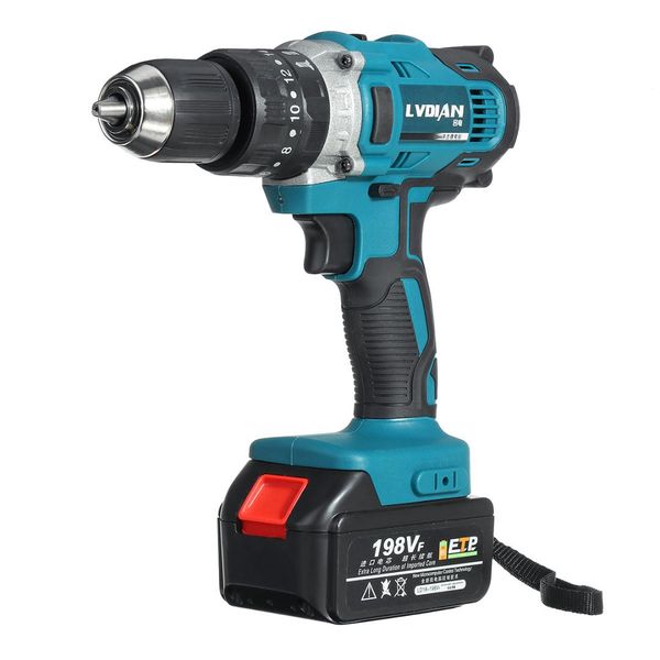 3 in 1 198vf cordless electric drill 2-speed impact hammer drill screwdriver with 1x rechargeable lithium-ion battery power tool
3 in 1 198vf cordless electric drill 2-speed impact hammer drill screwdriver with 1x rechargeable lithium-ion battery power tool