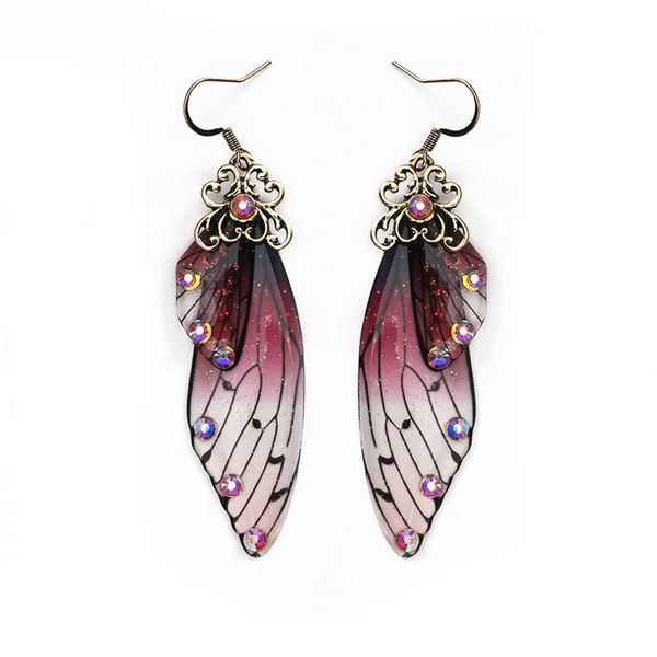 fashion handmade femme wing drop earrings gold color fairy tale cicada wings earrings rhinestone purple vintage jewelry, Silver
fashion handmade femme wing drop earrings gold color fairy tale cicada wings earrings rhinestone purple vintage jewelry, Silver
