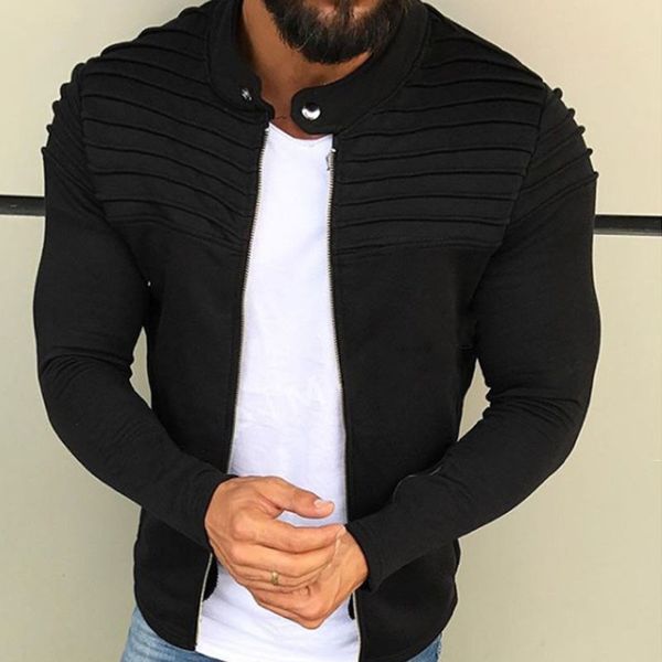 men stripe brushed clothing spring autumn new men's zipper jacket male casual streetwear long sleeves solid coat, Black;brown
men stripe brushed clothing spring autumn new men's zipper jacket male casual streetwear long sleeves solid coat, Black;brown