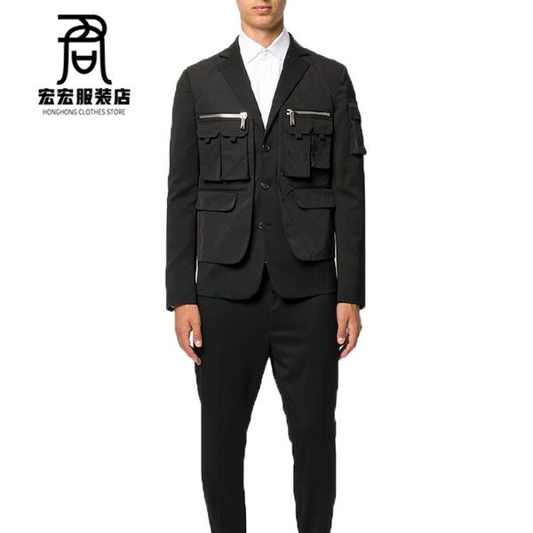 original design pocket trim designer men's suits big brand catwalk customized casual men's wear 2020 big yards clothing, White;black
original design pocket trim designer men's suits big brand catwalk customized casual men's wear 2020 big yards clothing, White;black