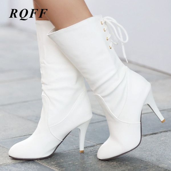 autumn winter ankle boots women plus size 42 43 fashion pu leather pointed toe lace up super high heels white black shoes
autumn winter ankle boots women plus size 42 43 fashion pu leather pointed toe lace up super high heels white black shoes