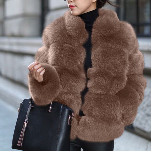 women fashion luxury faux fur coat stand autumn winter warm overcoat 2019 new style coat jacket female jacket #713, Black;brown
women fashion luxury faux fur coat stand autumn winter warm overcoat 2019 new style coat jacket female jacket #713, Black;brown
