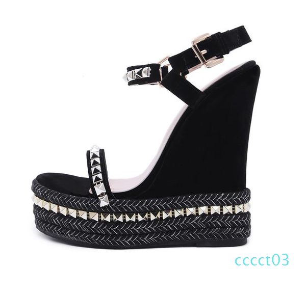 15cm black rivets knitted plaited women platform wedges sandals designer high heel size 35 to 40 03ct
15cm black rivets knitted plaited women platform wedges sandals designer high heel size 35 to 40 03ct