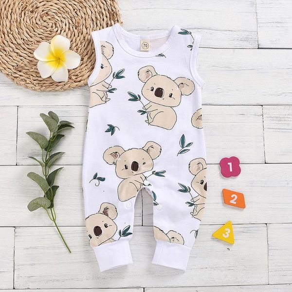 children o neck sleeveless cartoon kangaroo printed jumpsuit summer one piece romper clothes outfits infant newborn romper, Blue 
children o neck sleeveless cartoon kangaroo printed jumpsuit summer one piece romper clothes outfits infant newborn romper, Blue