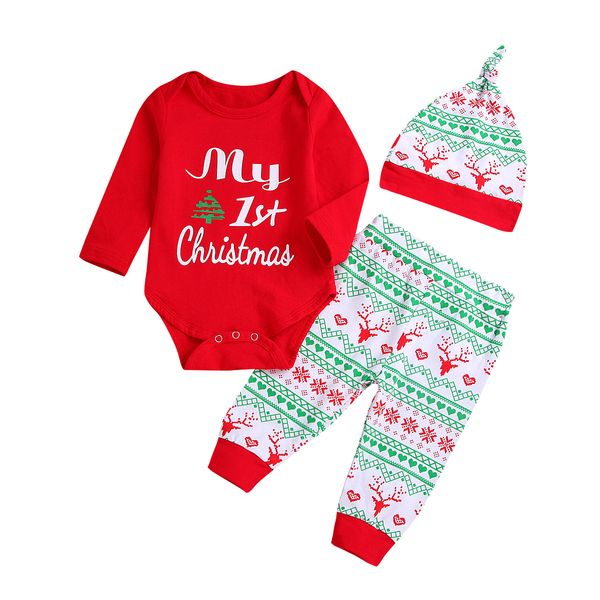 retail baby christmas romper sets 3pcs outfits set long sleeve letter jumpsuit+pant+hat kids tracksuit children designer clothing, White
retail baby christmas romper sets 3pcs outfits set long sleeve letter jumpsuit+pant+hat kids tracksuit children designer clothing, White