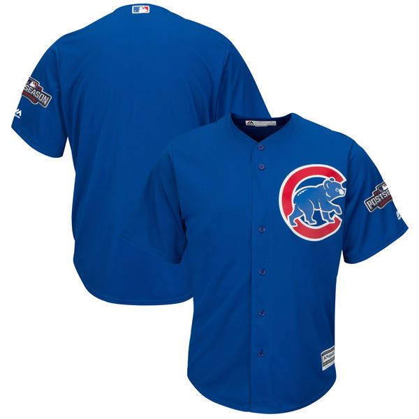 men's chicago alternate royal 2019 postseason patch baseball blank jersey, Black;blue
men's chicago alternate royal 2019 postseason patch baseball blank jersey, Black;blue