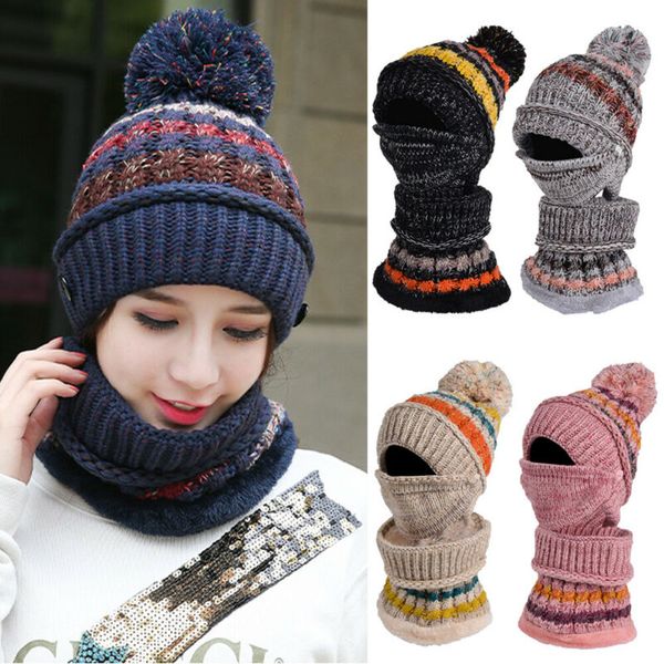 meihuida autumn winter women outdoor soft knitted elastic pom beanie 3-set hat scarf mask neck casual thermal ski cap, Blue;gray
meihuida autumn winter women outdoor soft knitted elastic pom beanie 3-set hat scarf mask neck casual thermal ski cap, Blue;gray