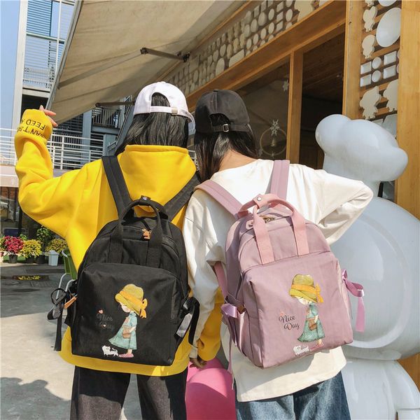 sweet cute cartoon figure printing backpack teenage girls nylon schoolbag women bowknot decoration outgoing bags mochila df606
sweet cute cartoon figure printing backpack teenage girls nylon schoolbag women bowknot decoration outgoing bags mochila df606