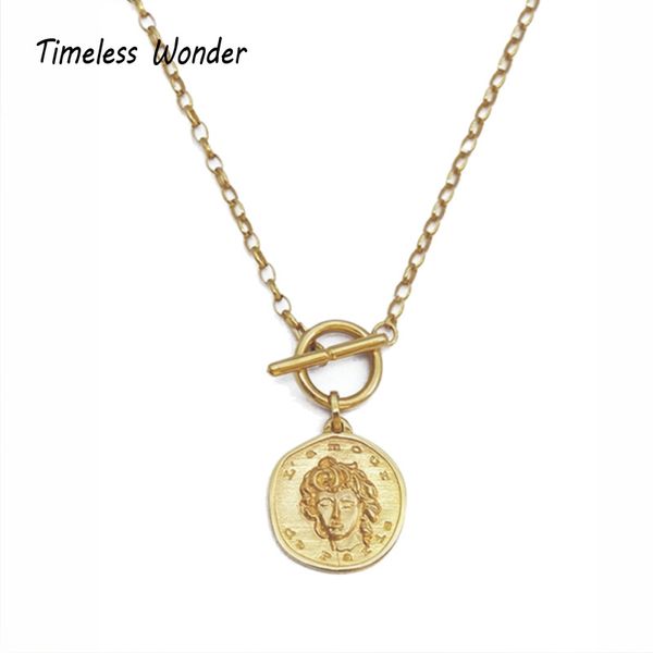timeless wonder vintage geo portrait coin ot chain necklace women jewelry punk designer ins trendy gothic boho pendant 2541, Golden;silver
timeless wonder vintage geo portrait coin ot chain necklace women jewelry punk designer ins trendy gothic boho pendant 2541, Golden;silver
