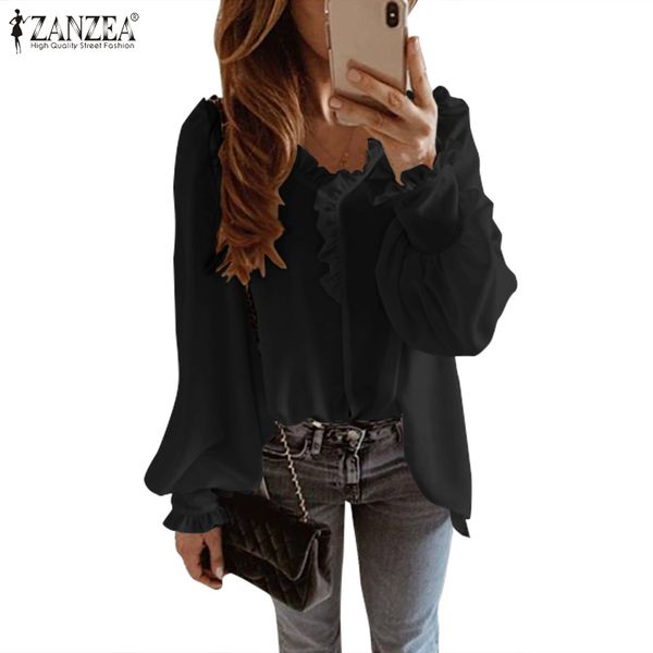 zanzea women's blouse ladies elegant ruffles shirt 2020 fashion casual solid long sleeve tunic blusas plus size chemise 7, White
zanzea women's blouse ladies elegant ruffles shirt 2020 fashion casual solid long sleeve tunic blusas plus size chemise 7, White