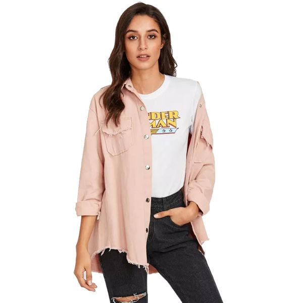 autumn women's new fashion neutral wind pocket tassel cardigan long-sleeved solid color shirt, Black;brown
autumn women's new fashion neutral wind pocket tassel cardigan long-sleeved solid color shirt, Black;brown