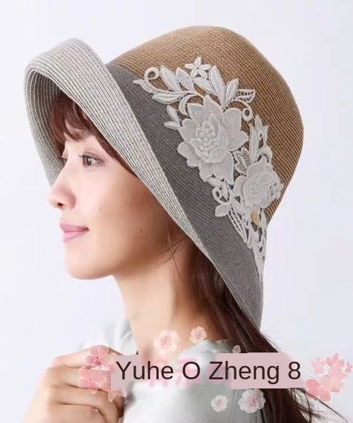 female summer sun straw lace travel sun lace holiday beach hat all-match straw hat, Blue;gray
female summer sun straw lace travel sun lace holiday beach hat all-match straw hat, Blue;gray