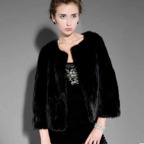 women's fur & faux natural women coat fashion winter superior quality 100% small piece of jacket outerwear coats half sleeve, Black
women's fur & faux natural women coat fashion winter superior quality 100% small piece of jacket outerwear coats half sleeve, Black