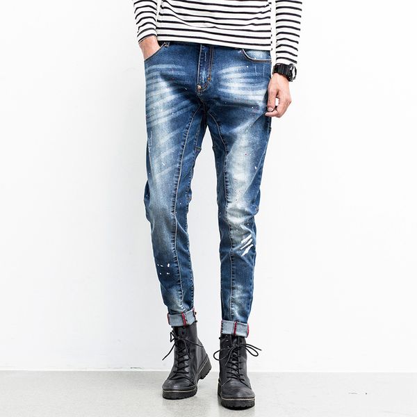 men jeans fashion stretch destroyed ripped hole zipper skinny jeans for men spring summer hiphop straight pants plus size, Blue
men jeans fashion stretch destroyed ripped hole zipper skinny jeans for men spring summer hiphop straight pants plus size, Blue