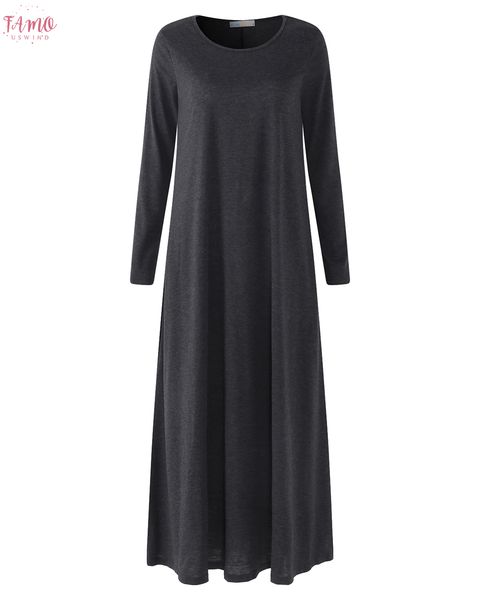 plus size women maxi long bodycon dress spring o neck long sleeve party dresses casual loose pockets dress vestidos, Black;gray
plus size women maxi long bodycon dress spring o neck long sleeve party dresses casual loose pockets dress vestidos, Black;gray