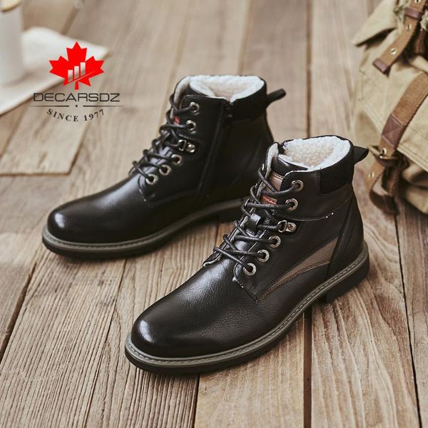 2019 outdoor winter boots men fur warm botas hombre fashion lace-up zipper anti-slip leather men's boots men snow shoes, Black
2019 outdoor winter boots men fur warm botas hombre fashion lace-up zipper anti-slip leather men's boots men snow shoes, Black