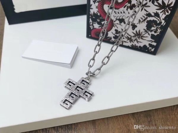 europe america retro style men lady women brass silver plated lovers thick long necklace with decorative pattern g letter cross pendant
europe america retro style men lady women brass silver plated lovers thick long necklace with decorative pattern g letter cross pendant