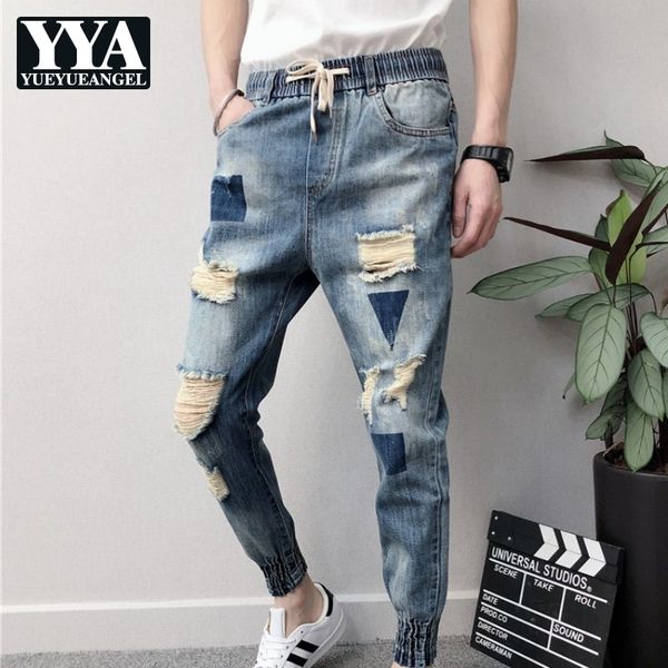 fashion mens elastic waist denim harem pants hole ripped joggers jeans man summer casual ankle length cowboy pencil pants 28-38, Blue
fashion mens elastic waist denim harem pants hole ripped joggers jeans man summer casual ankle length cowboy pencil pants 28-38, Blue