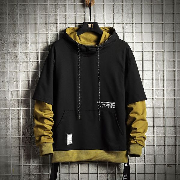 harajuku sweatshirt hoodies men fashion loose stitching fake two-piece hooded streetwear men hoodie hip moletom, Black
harajuku sweatshirt hoodies men fashion loose stitching fake two-piece hooded streetwear men hoodie hip moletom, Black