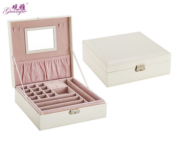 guanya fashion 2-layer mirror double jewelery storage box crocodile pattern pu leather jewelry box, Pink;blue
guanya fashion 2-layer mirror double jewelery storage box crocodile pattern pu leather jewelry box, Pink;blue