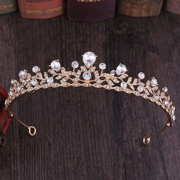 Hot Sale Gold/Silver Color Leaves Shape Crystal Tiara Hair Bands Princess Bridal Bride Noiva Wedding Party Crown Headwear
Hot Sale Gold/Silver Color Leaves Shape Crystal Tiara Hair Bands Princess Bridal Bride Noiva Wedding Party Crown Headwear