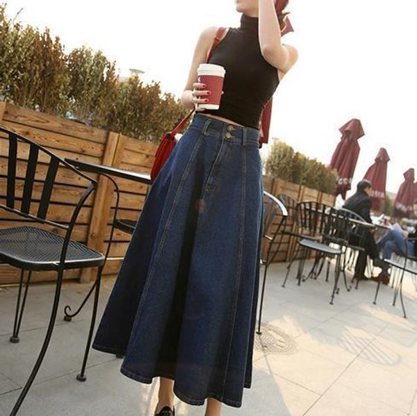 clobee high waist jeans a line women skirt work elegant casual ladies long jupe lolita school mori girl denim saia v191, Black;gray
clobee high waist jeans a line women skirt work elegant casual ladies long jupe lolita school mori girl denim saia v191, Black;gray