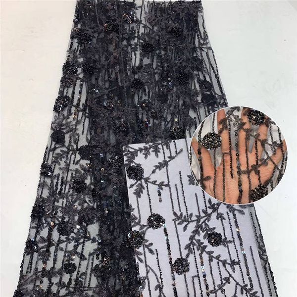 2020 latest black french nigerian lace fabric african cord lace fabric wedding sequins french guipure lace fabric, Black;white
2020 latest black french nigerian lace fabric african cord lace fabric wedding sequins french guipure lace fabric, Black;white