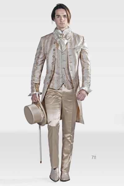 men's suits & blazers custom made men mandarin lapel groom tuxedos embroidery wedding groomsmen ( jacket+vest+pants+tie ) e230, White;black
men's suits & blazers custom made men mandarin lapel groom tuxedos embroidery wedding groomsmen ( jacket+vest+pants+tie ) e230, White;black