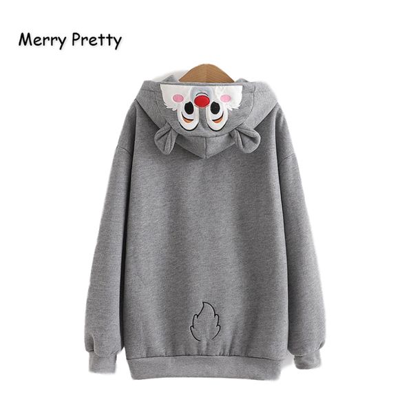 merry pretty women's hooded sweatshirts with ears on hood cartoon embroidery hoodies winter plus velvet pullover loose tracksuit, Black
merry pretty women's hooded sweatshirts with ears on hood cartoon embroidery hoodies winter plus velvet pullover loose tracksuit, Black