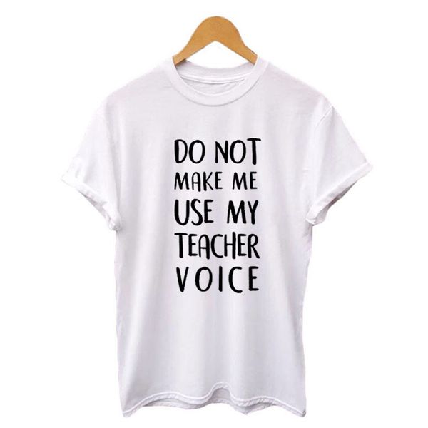 женская одежда женская рубашка, не заставляйте меня использовать свой голос рубашка учитель женщины футболки белого хлопок tshirt печатного, White
женская одежда женская рубашка, не заставляйте меня использовать свой голос рубашка учитель женщины футболки белого хлопок tshirt печатного, White