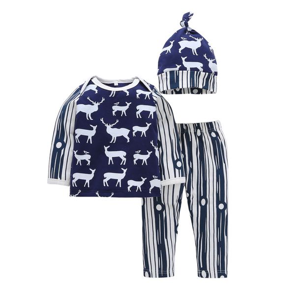 2019 children's clothing ins fall/winter new dark blue baby boy cotton home clothing sets, White
2019 children's clothing ins fall/winter new dark blue baby boy cotton home clothing sets, White