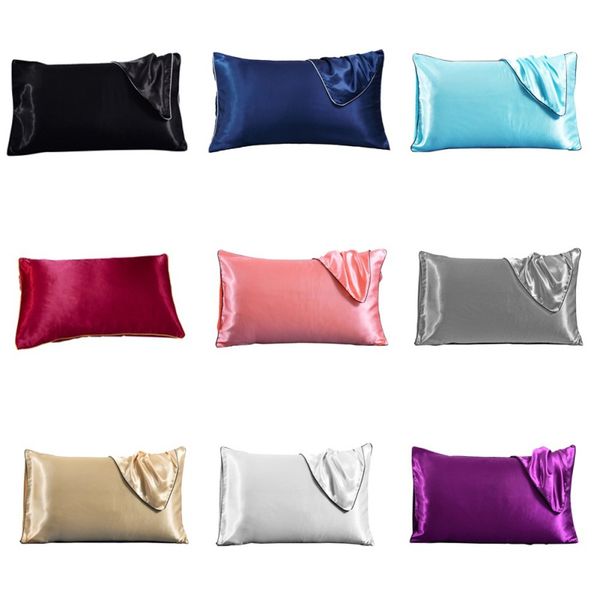 2pcs artificial silk pillowcase solid color polyester pillow cover and skin satin satin pillowcases pillow case
2pcs artificial silk pillowcase solid color polyester pillow cover and skin satin satin pillowcases pillow case