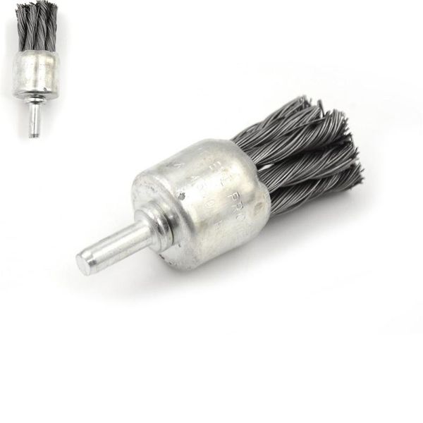 6mm shank 20 25mm dia stainless steel knot type pen shape crimped wire end brush for die grinder power drill high quality
6mm shank 20 25mm dia stainless steel knot type pen shape crimped wire end brush for die grinder power drill high quality