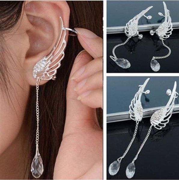 clip on earrings screw charm elegant angel wing crystal earrings ear stud cuff clip ears cuffing clip on earrings, Silver
clip on earrings screw charm elegant angel wing crystal earrings ear stud cuff clip ears cuffing clip on earrings, Silver