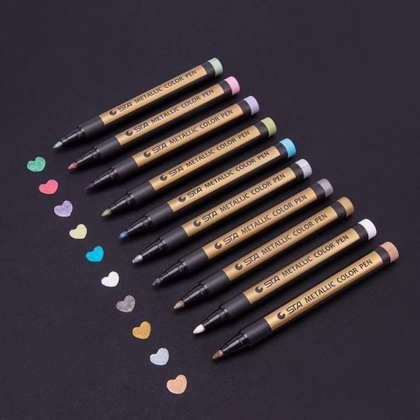 10 colors/set metallic marker pens for rock painting medium point metallic color markers for ceramic glass plastic scrapbooking
10 colors/set metallic marker pens for rock painting medium point metallic color markers for ceramic glass plastic scrapbooking