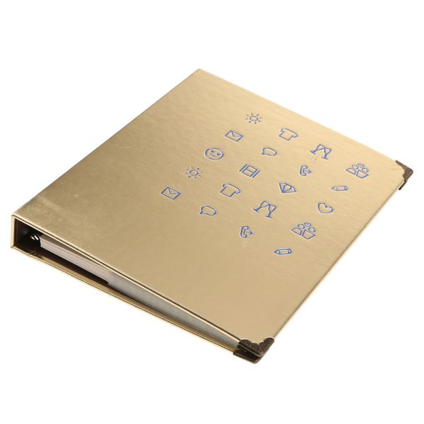 150 pockets pu leather interleaf type 3 inch p album travel memory scrapbook ( gold
150 pockets pu leather interleaf type 3 inch p album travel memory scrapbook ( gold