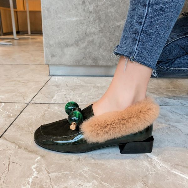 mljuese 2020 women pumps patent leather winter short plush round toe green color bow-tied high heels party dress size 34-42, Black
mljuese 2020 women pumps patent leather winter short plush round toe green color bow-tied high heels party dress size 34-42, Black