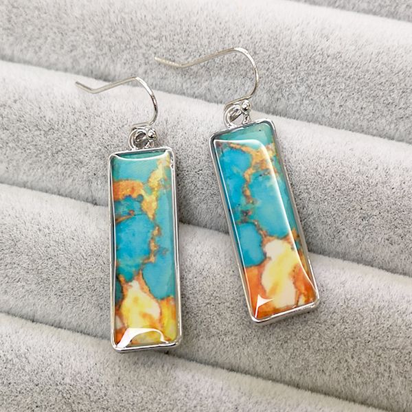 fashion vintage square earrings in colorful glaze drop earrings classic women marbled long dangle jewelry accessories, Silver
fashion vintage square earrings in colorful glaze drop earrings classic women marbled long dangle jewelry accessories, Silver