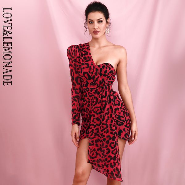 love&lemonade red one-shoulder puff sleeve ribbon decoration leopard chiffon bodycon party dress lm81825-1 autumn/winter, Black;gray
love&lemonade red one-shoulder puff sleeve ribbon decoration leopard chiffon bodycon party dress lm81825-1 autumn/winter, Black;gray